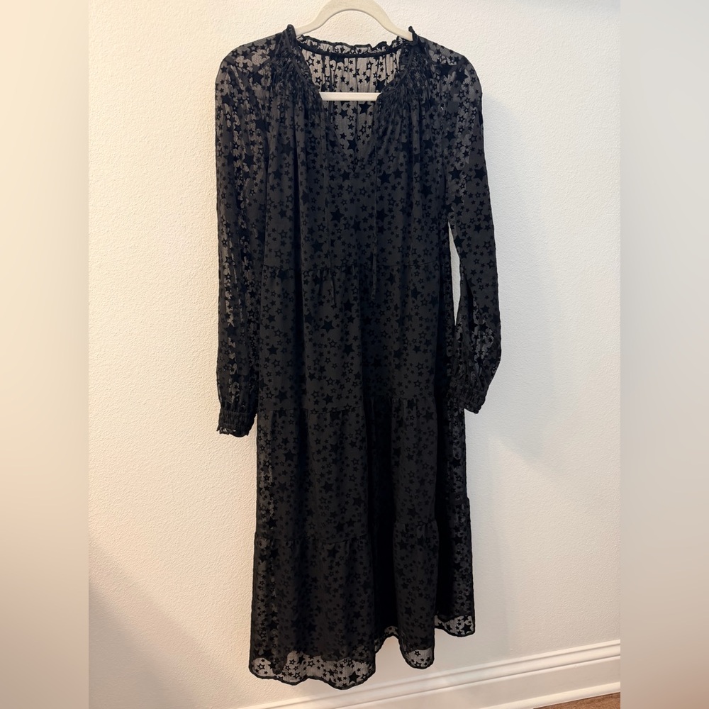 Loft Elegant Black Star Dress